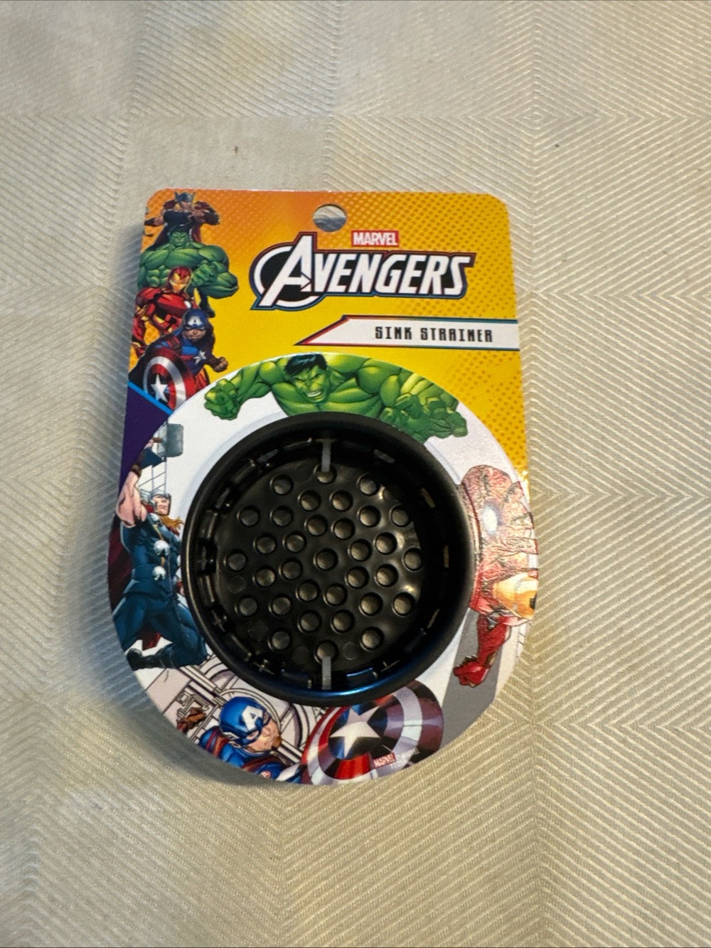 Marvel Black Sink Strainer with Branded Packaging